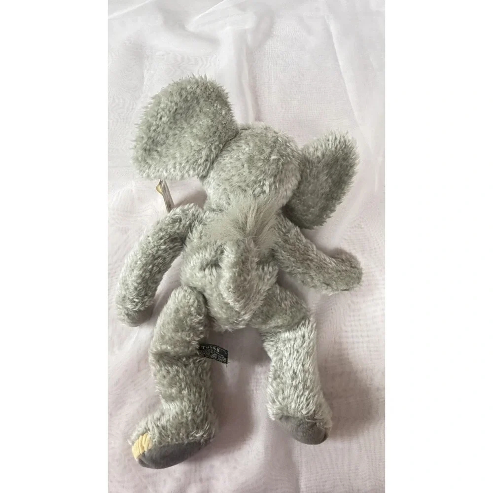 VTG Vintage Russ Berrie TUSKS Plush Grey Elephant 14